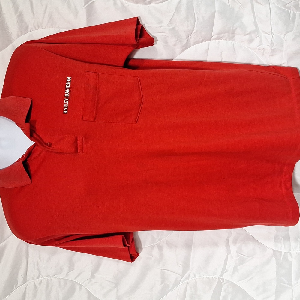 1992 Harley-Davidson Dealer Employee Single Stitch Red Polo Shirt, Large